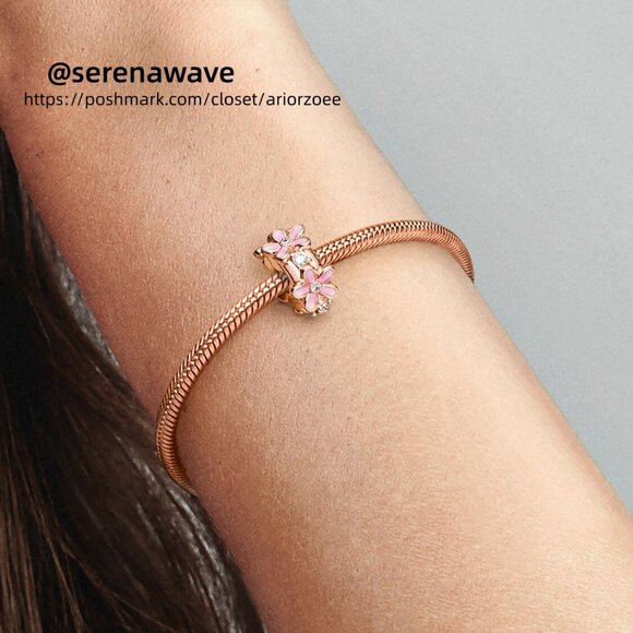 Pandora Pink Daisy Spacer Clip Charm - Picture 5 of 5